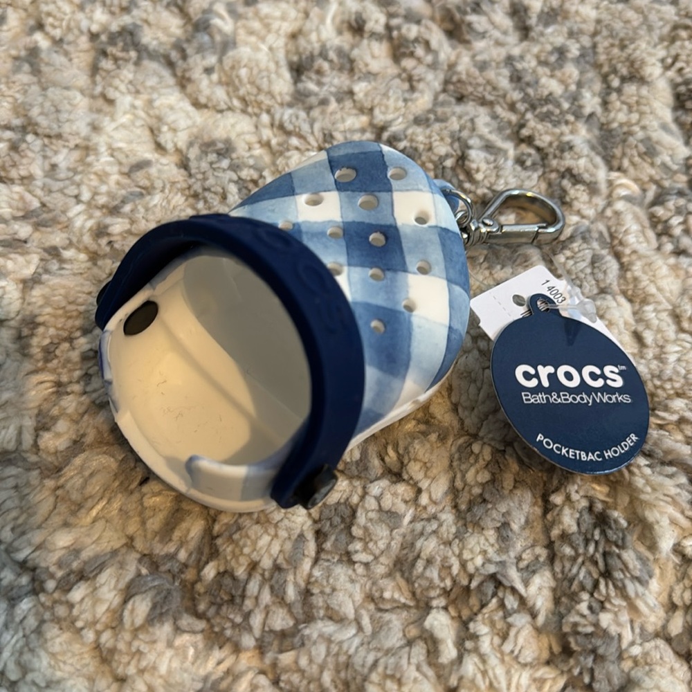 Crocs Blue and White Pocketbac Holder